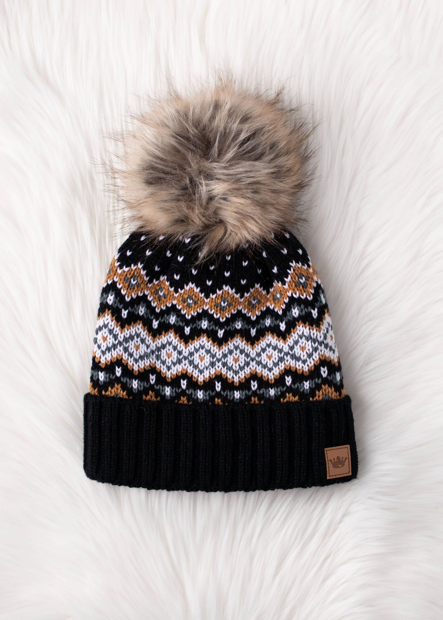 Patterned Pom Hat