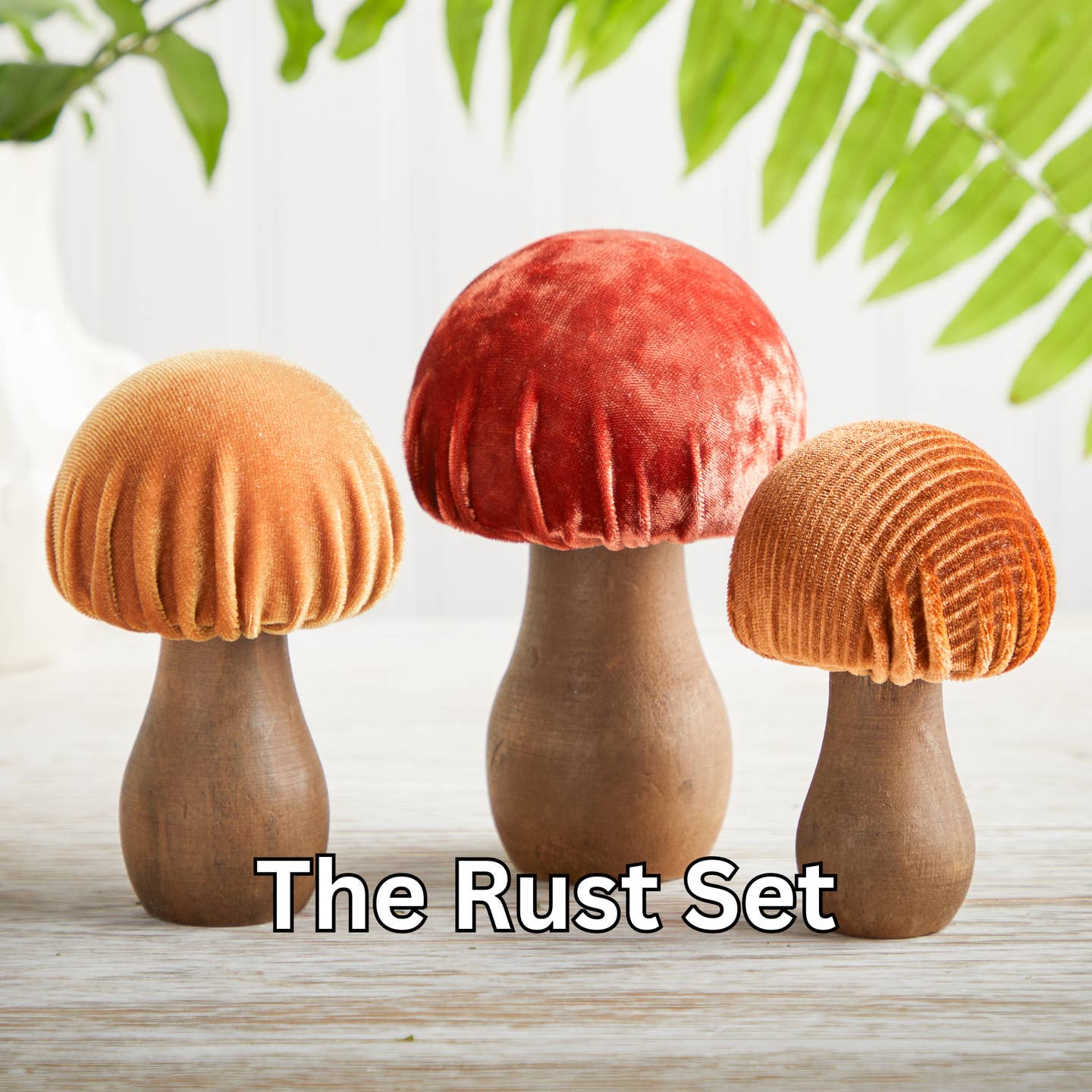 Handmade Velvet Mushrooms