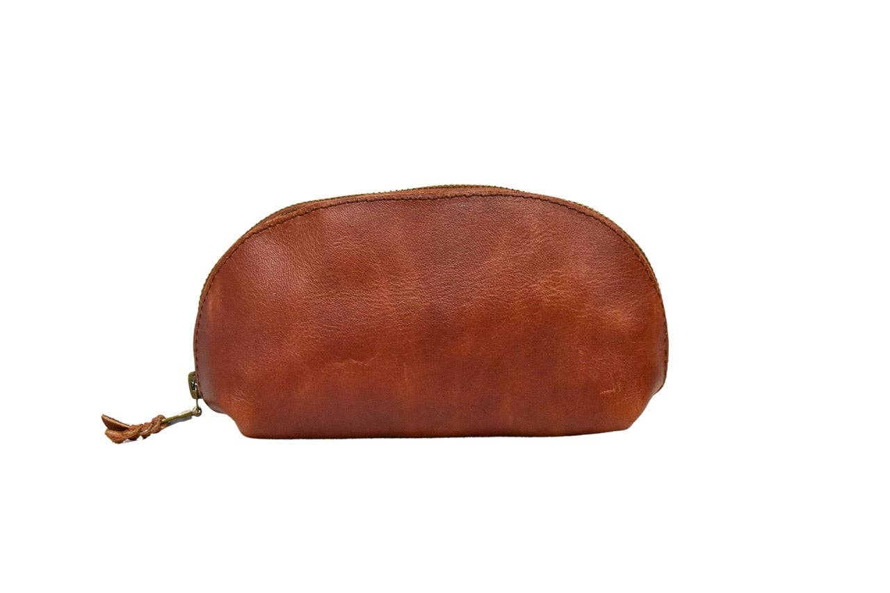 Zippered Leather Pouch