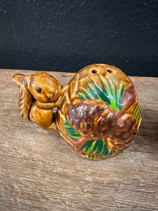 Vintage Squirrel & Pinecone Themed Salt & Pepper Shakers