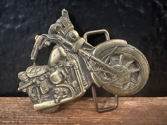 Brass Motorcycle Belt Buckle