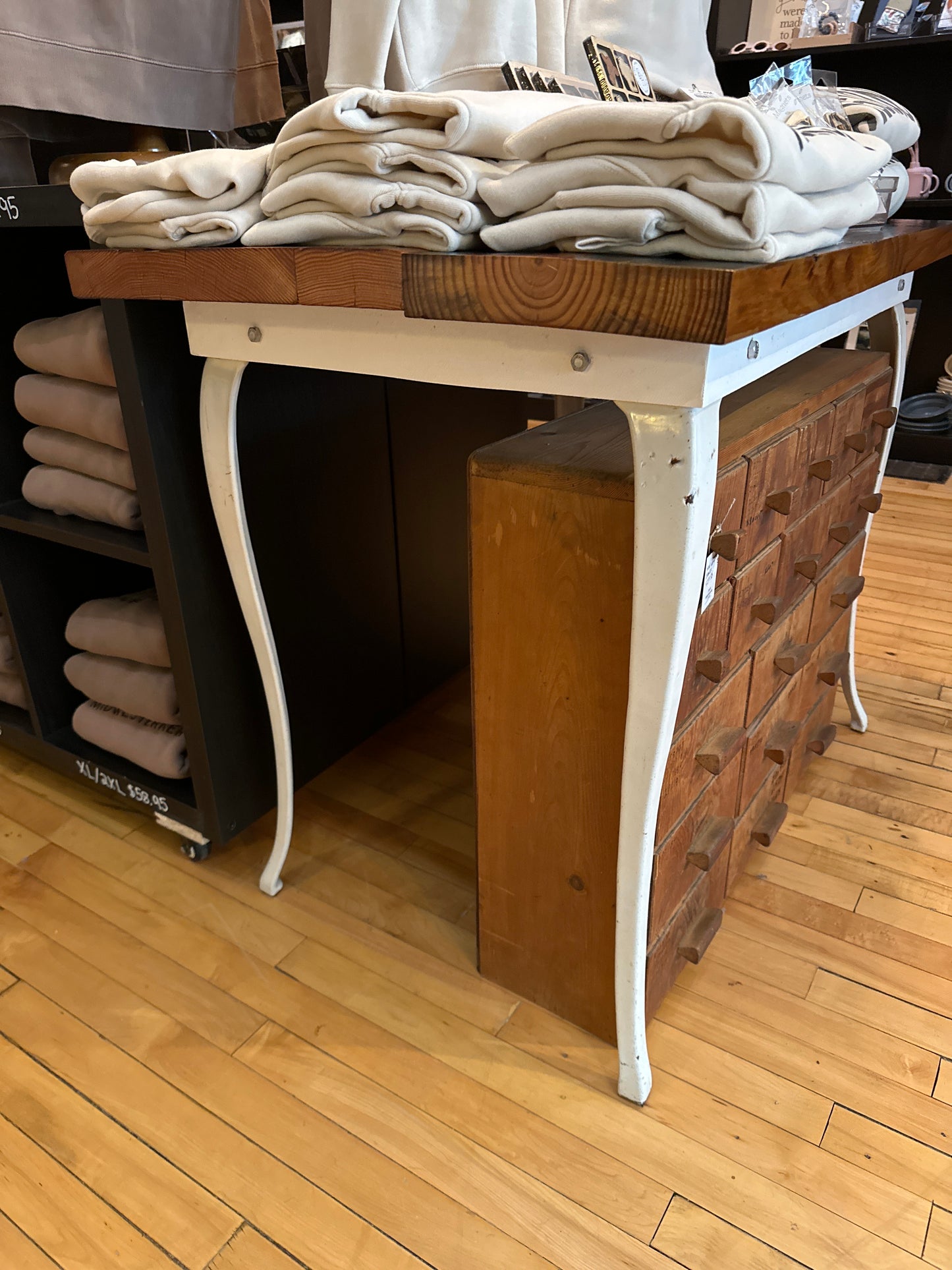 Handcrafted Table with Metal Legs