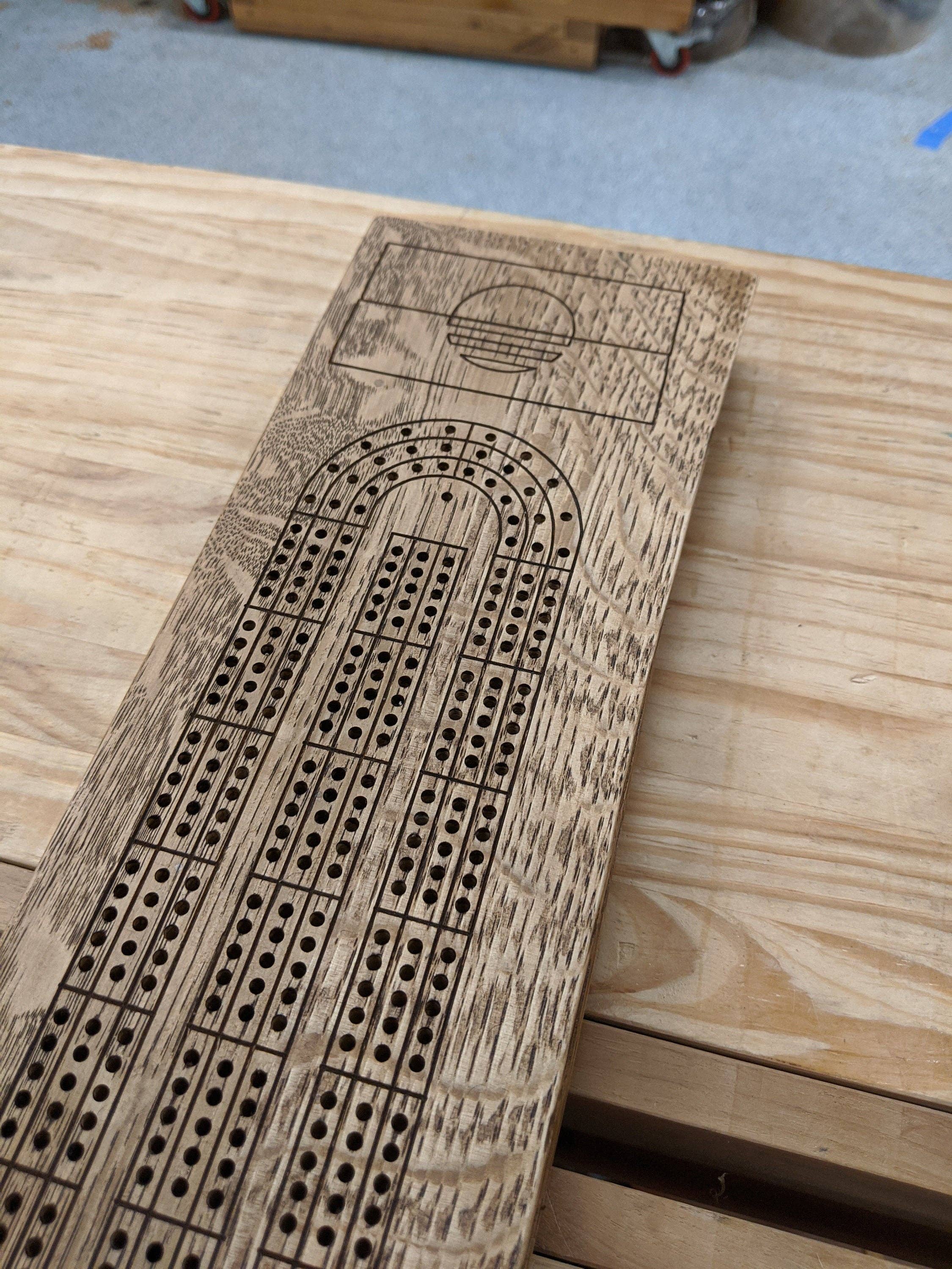 Live Edge Cribbage Board