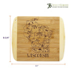 A Slice of Life Wisconsin Cutting & Charcuterie Board