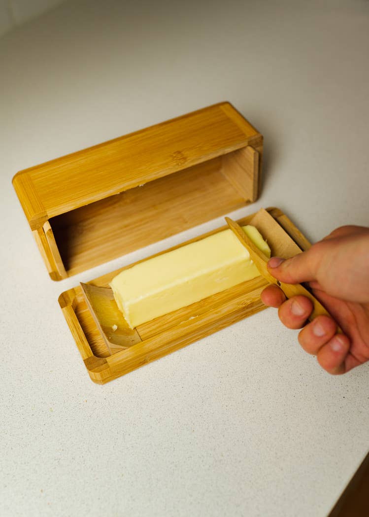 Bamboo Butter Box and Knife