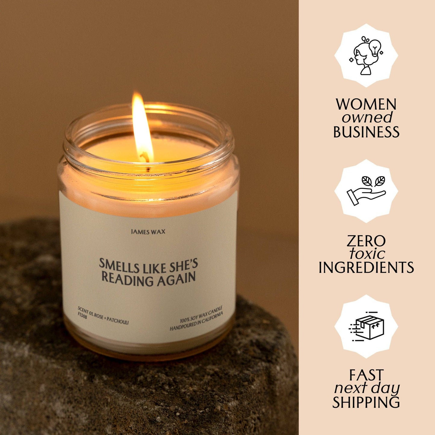 Smells Like She’s Reading Again | White Tea + Jasmine Candle