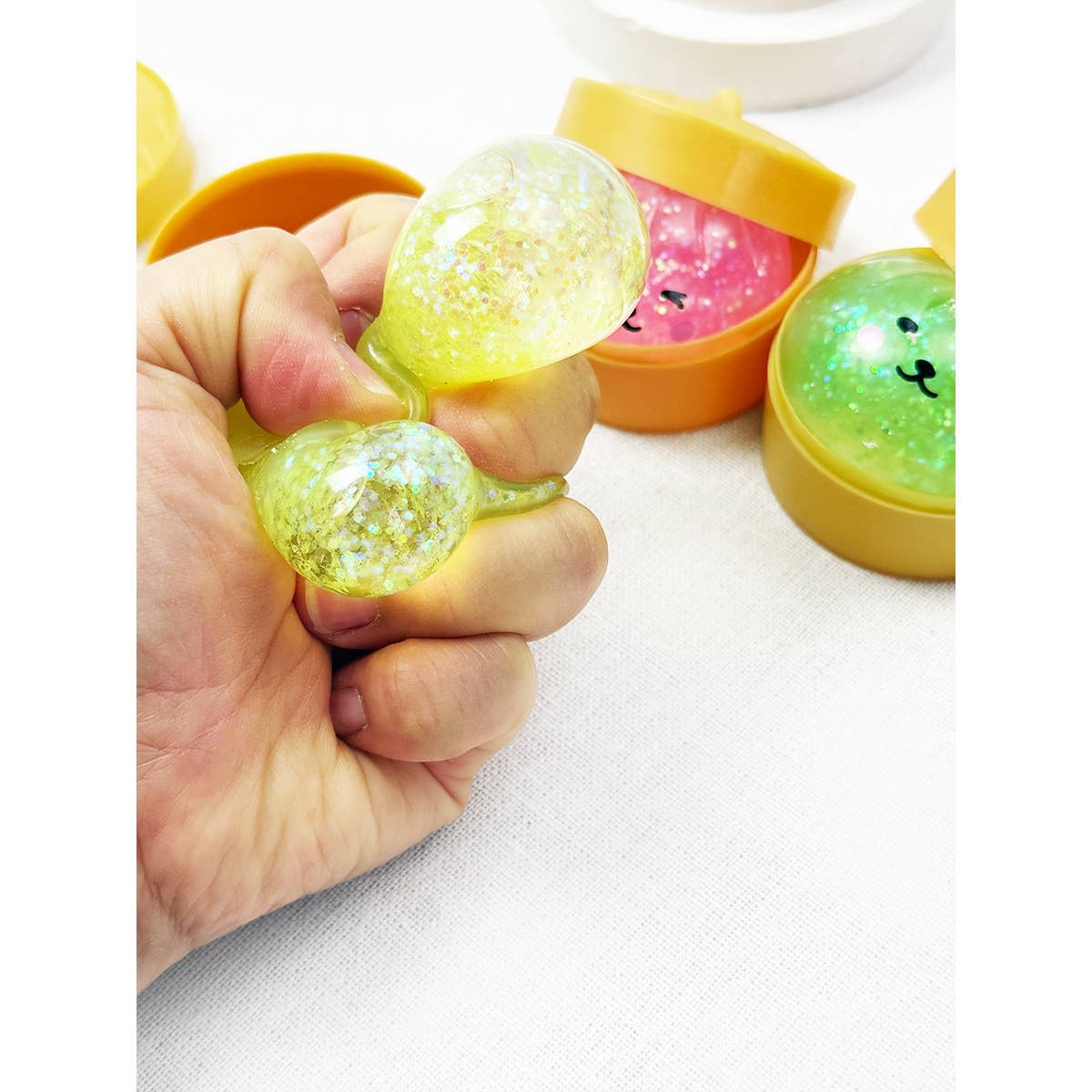 Mini Glittered Dumpling Squishy