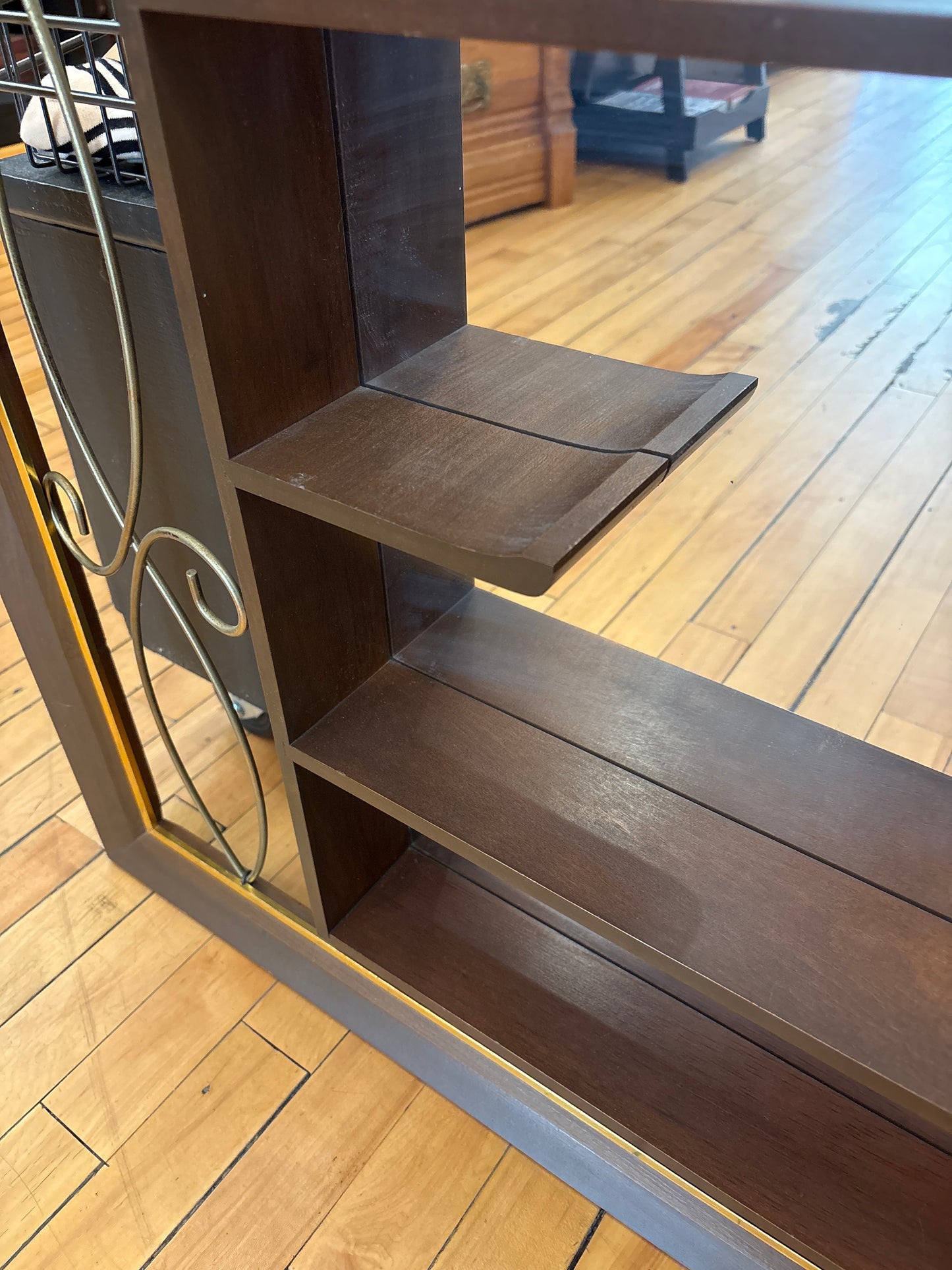 Midcentury Mirror with Shelves