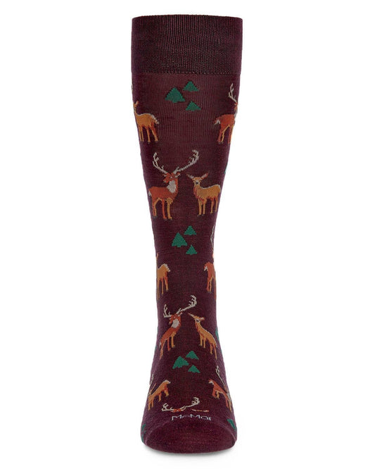 Deer Bamboo Blend Men's Crew Socks