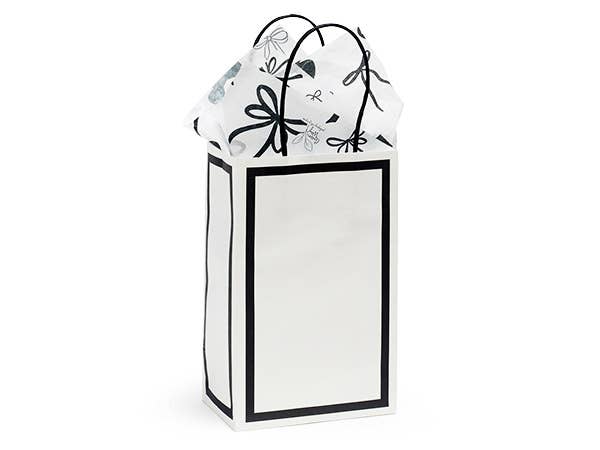 Black and White Luxe Borders Gift Bags