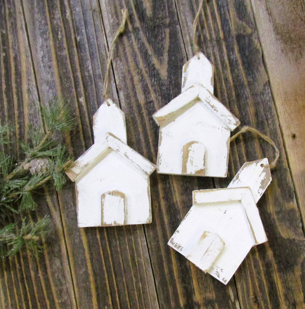 Wood Church Ornament