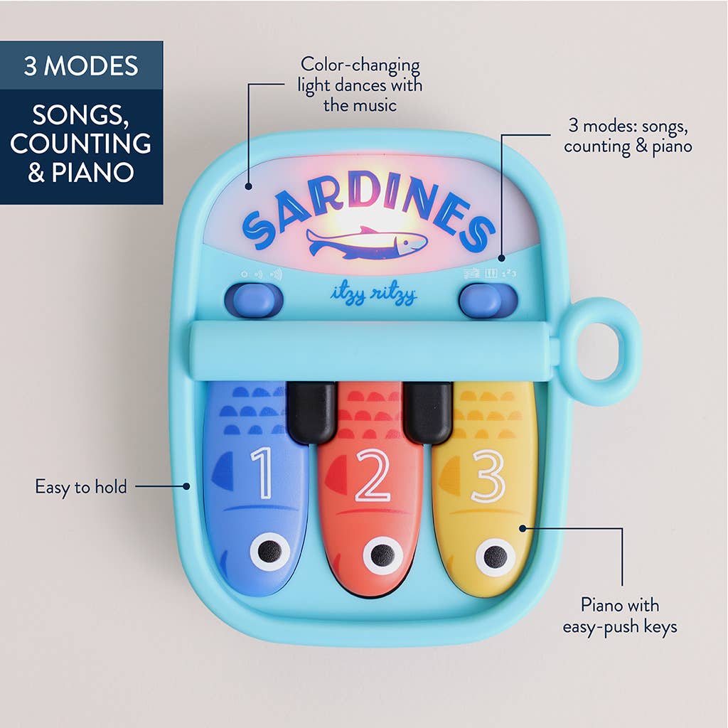Bitzy Tunes™ Sardines | Light-up Interactive Piano Toy