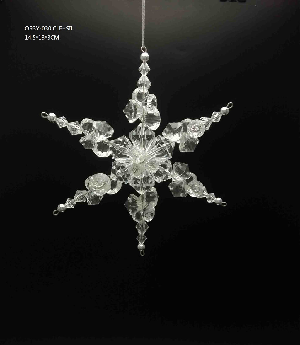 Acrylic Beaded Diamond Snowflake