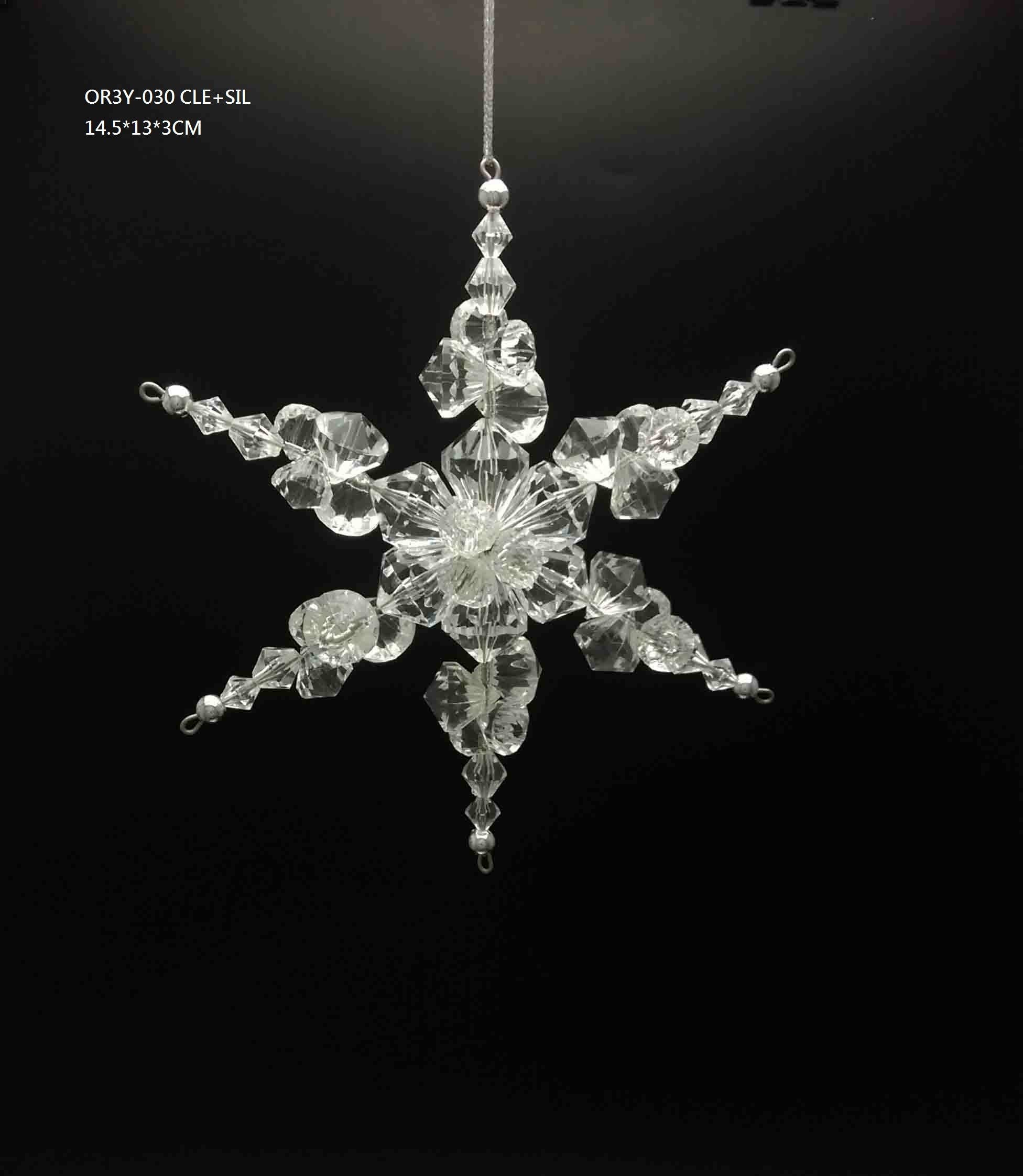 Acrylic Beaded Diamond Snowflake