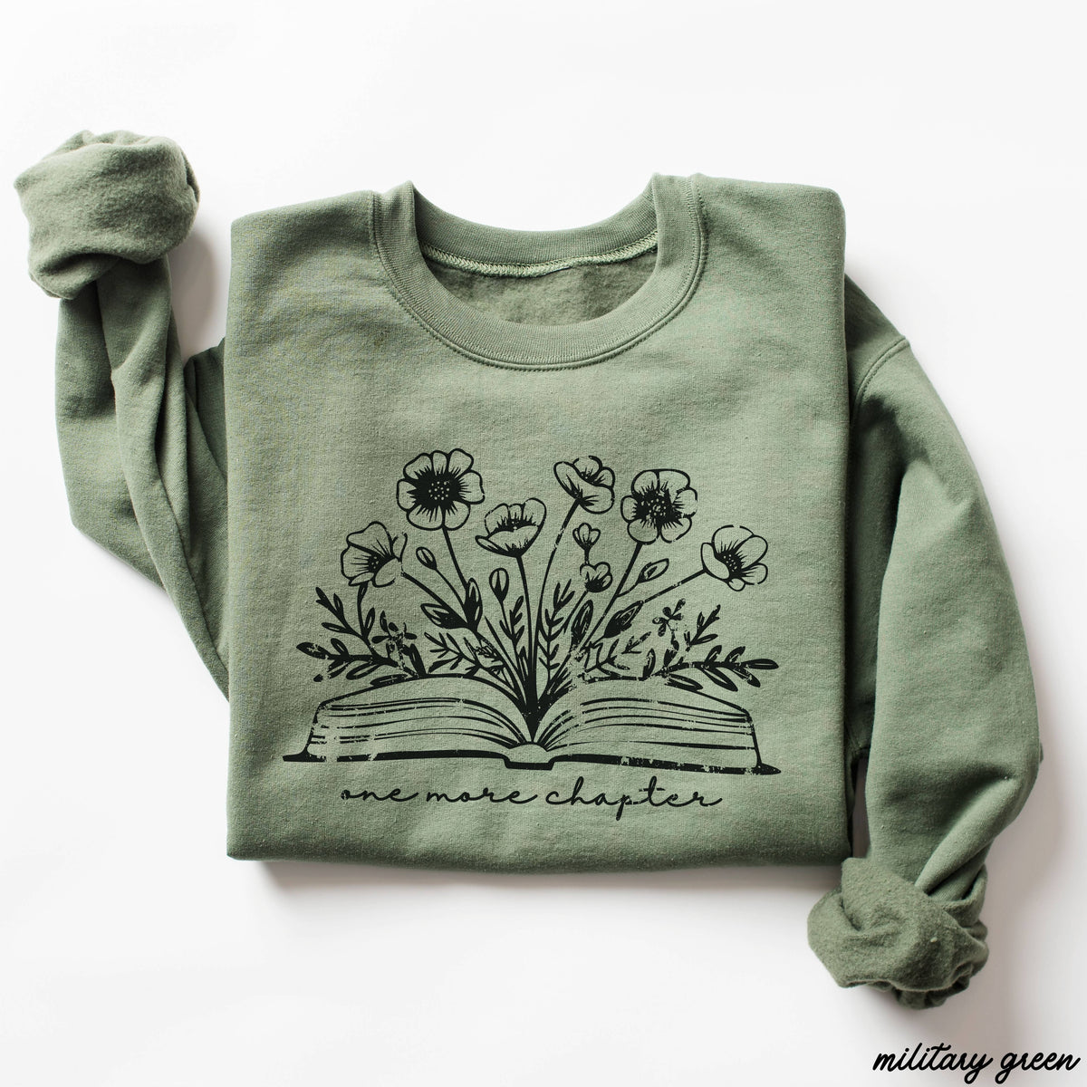 One More Chapter Floral Book Crewneck Sweatshirt