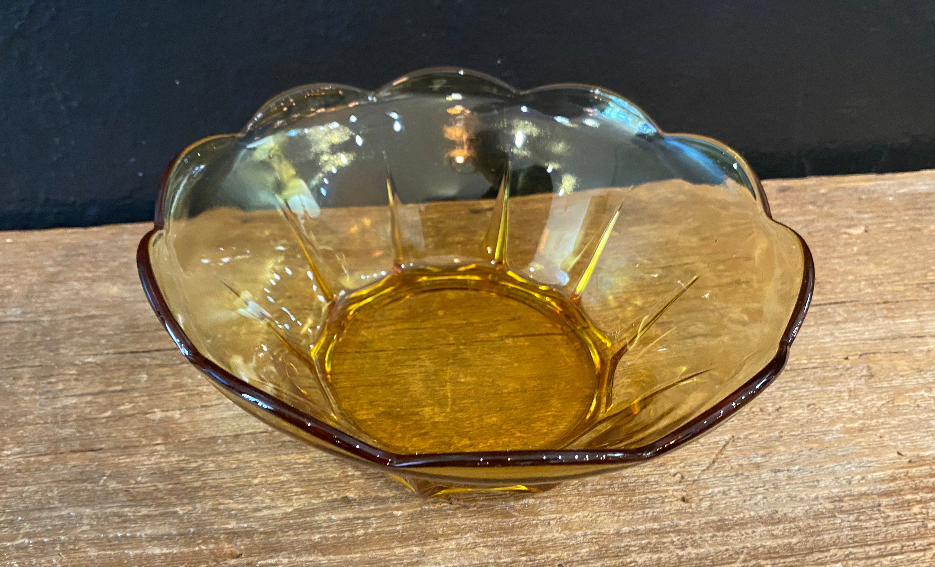 Amber Serving Bowl
