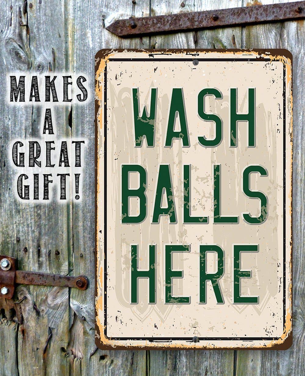 Wash Balls Here Golf Sign