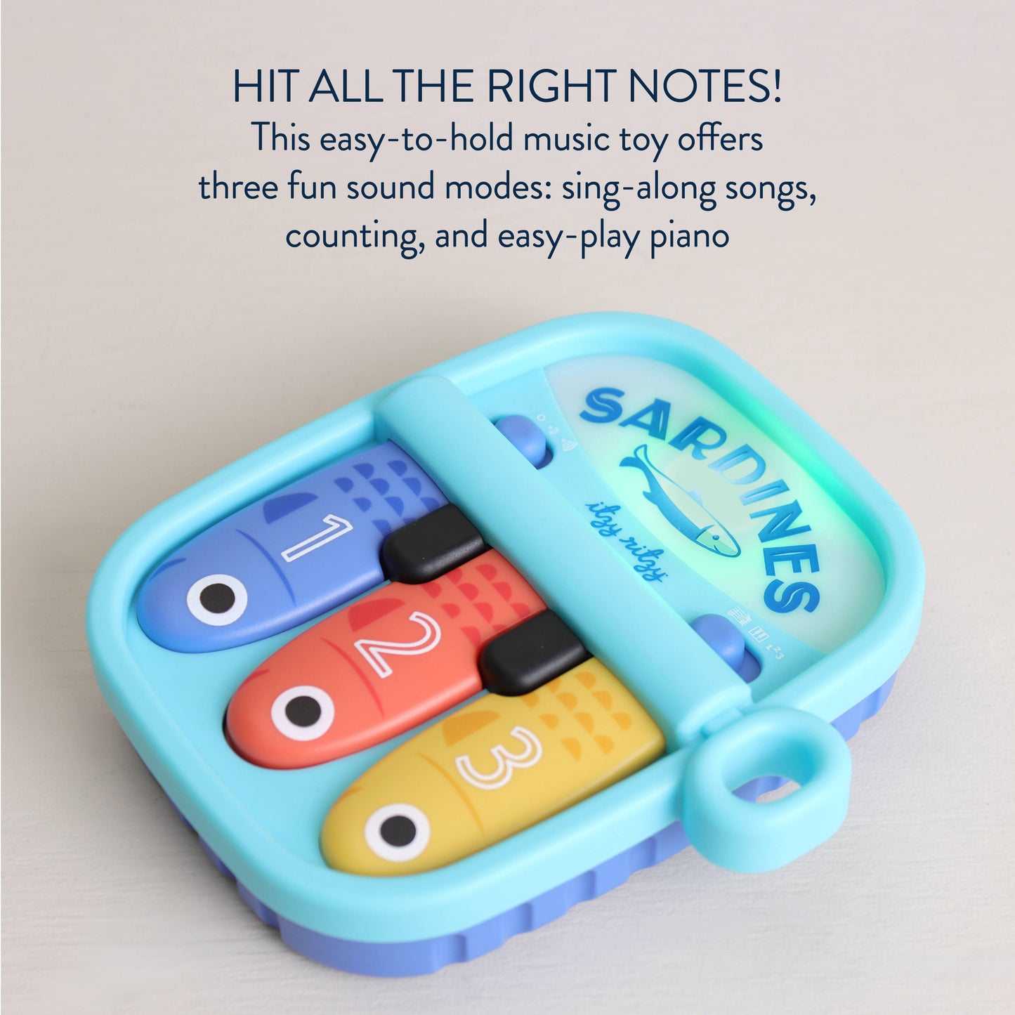 Bitzy Tunes™ Sardines | Light-up Interactive Piano Toy
