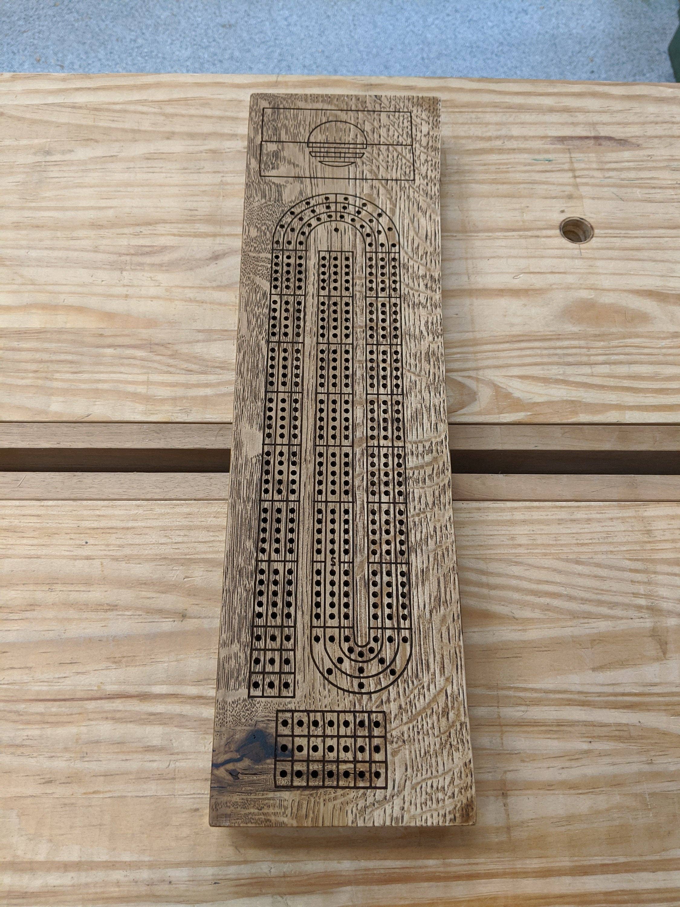 Live Edge Cribbage Board