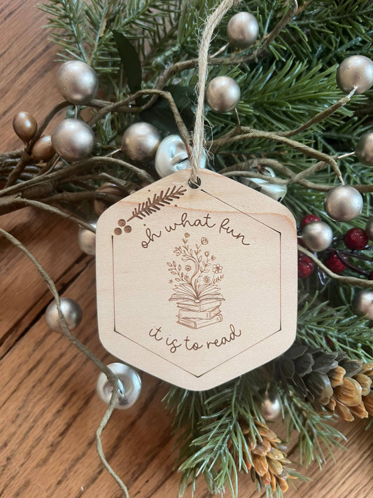 Oh What Fun It Is To Read Ornament