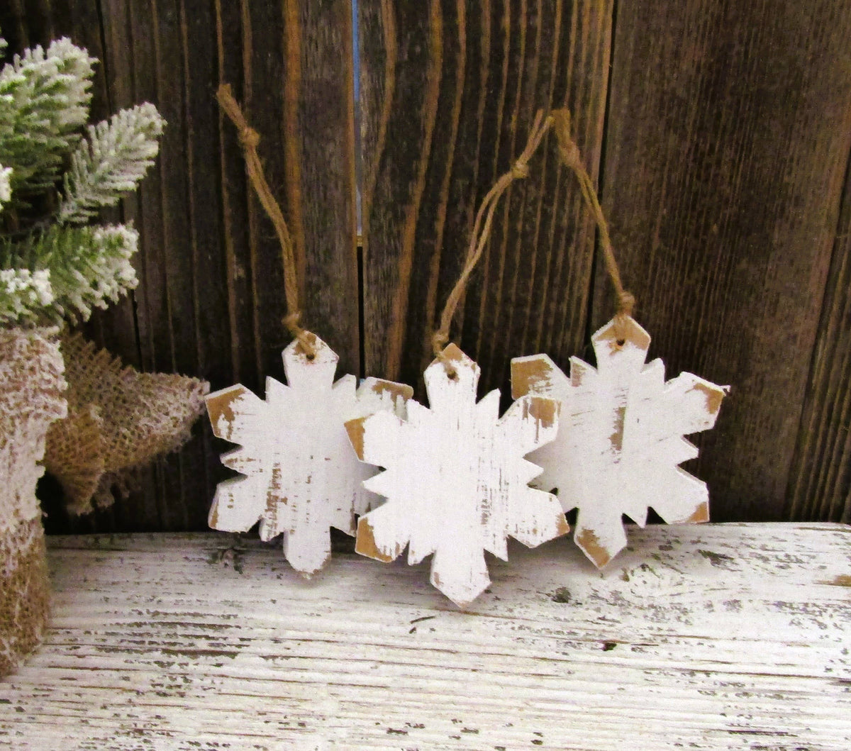 Wood Snowflake Ornament
