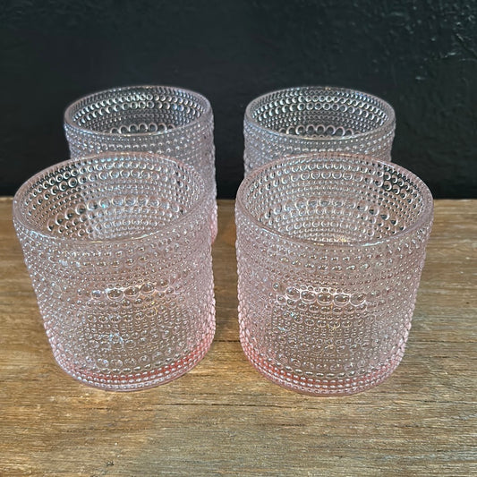 Set of 4 Pink Halo Glasses