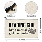 Reading Girl Zipper Bag