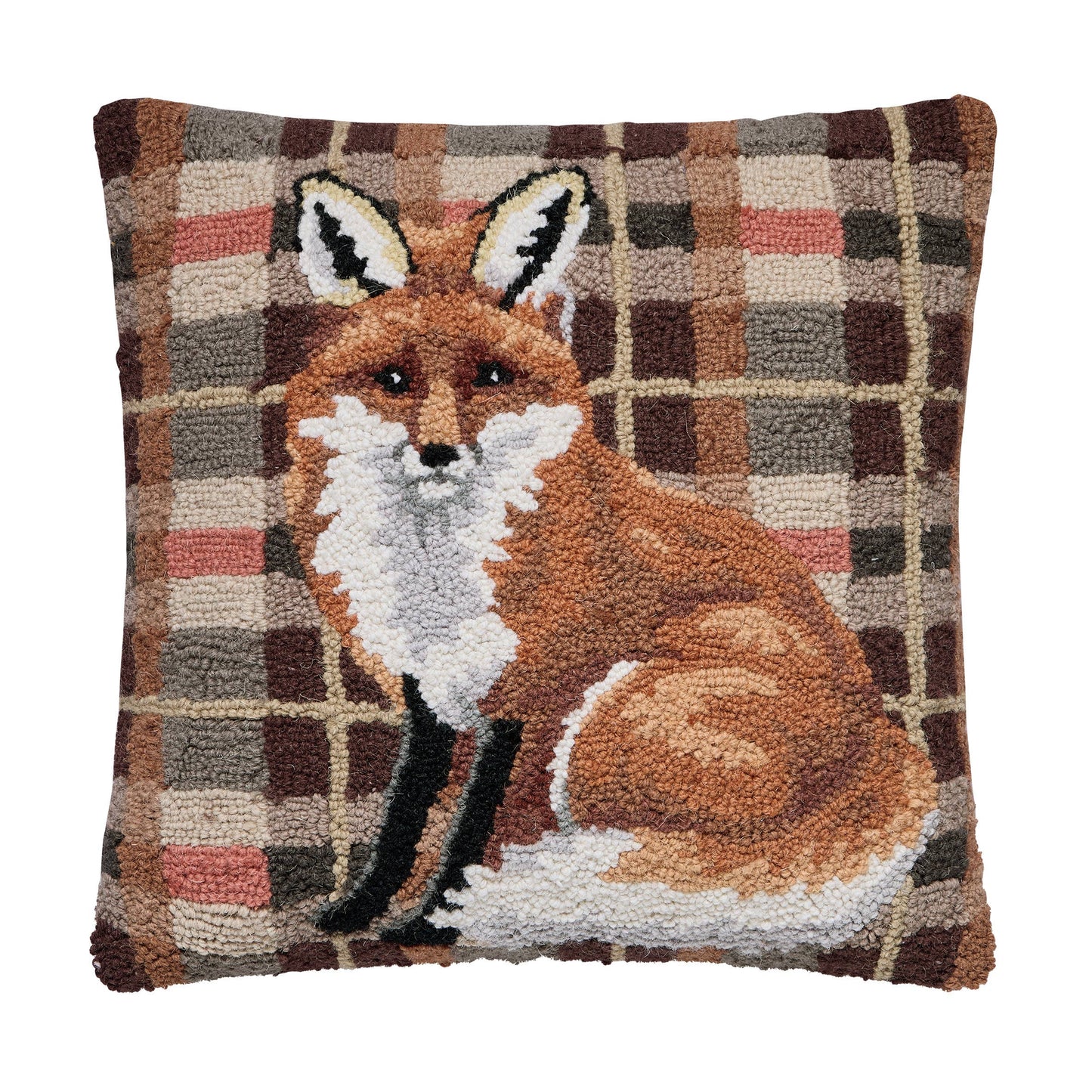 Fox Tartan Hook Pillow
