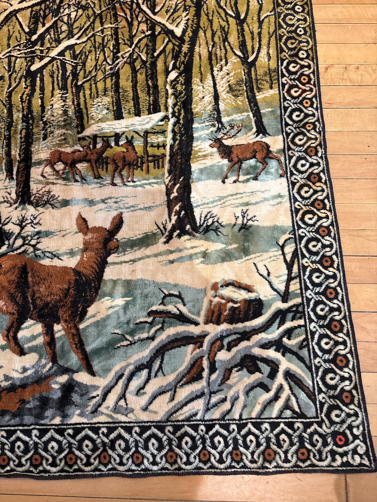 Vintage Winter Deer Tapestry | Made In Italy