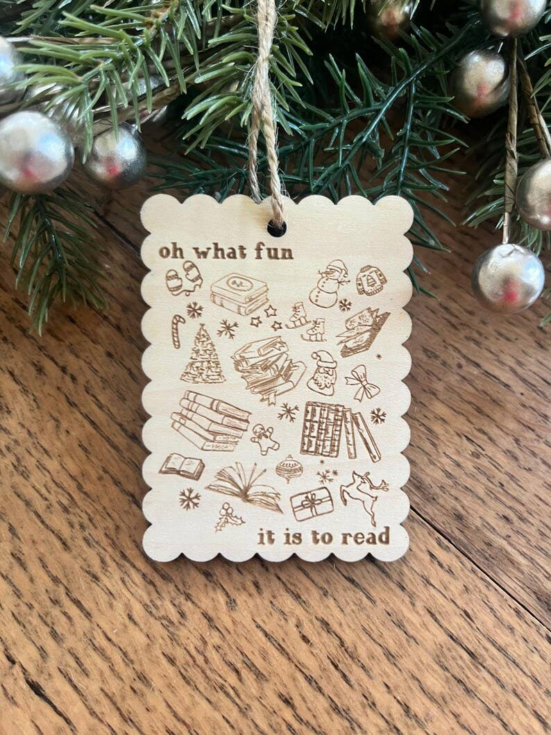 Oh What Fun It Is To Read Christmas Ornament