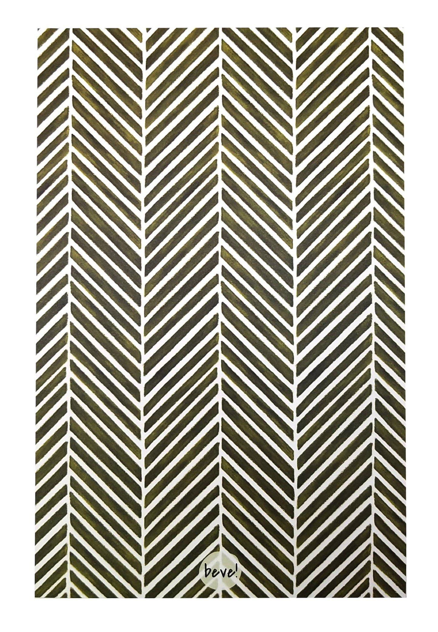 Green Herringbone Stationery Set