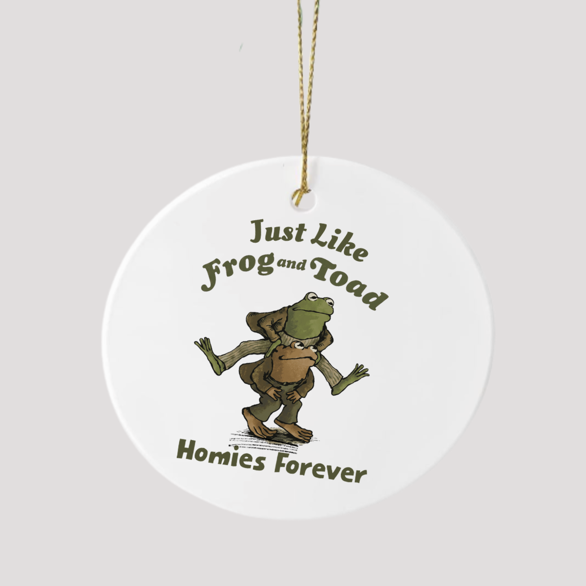 Like Frog & Toad Homies 4Ever Ornament