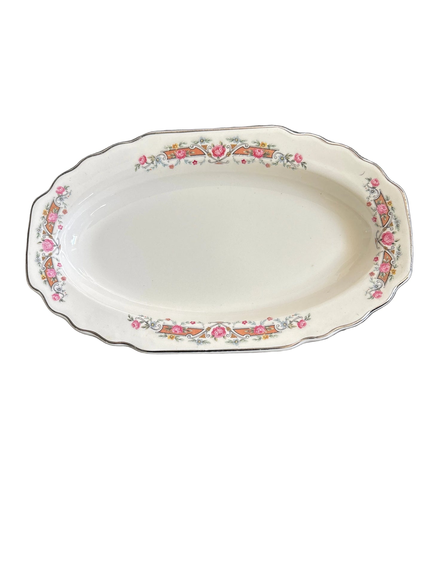 Vintage Floral Small Serving Platter