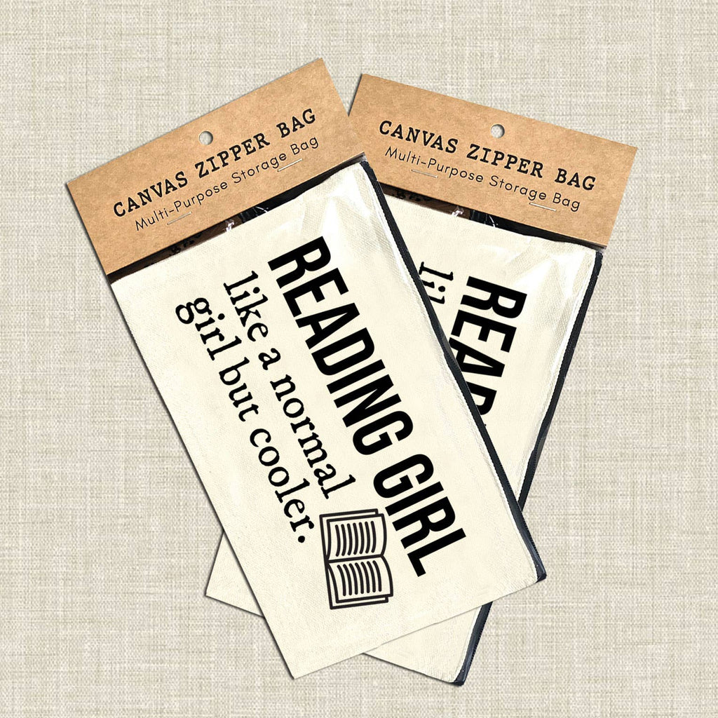 Reading Girl Zipper Bag