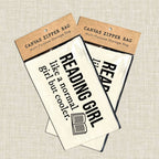 Reading Girl Zipper Bag