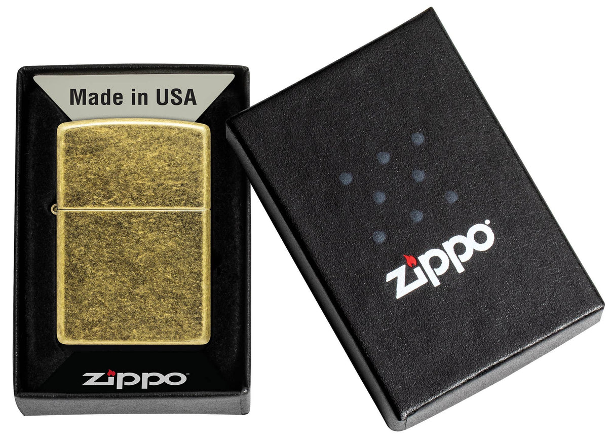 Zippo Classic Antique Brass Windproof Lighter