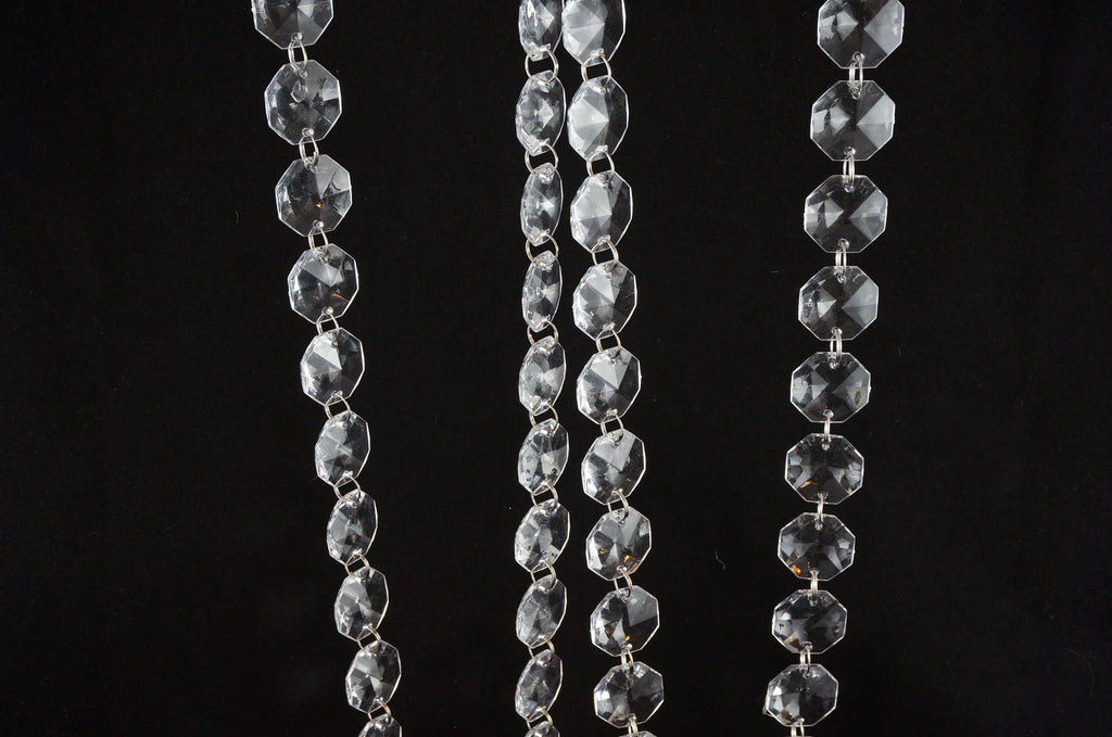 6' Acrylic Crystal Octagon Bead Garland
