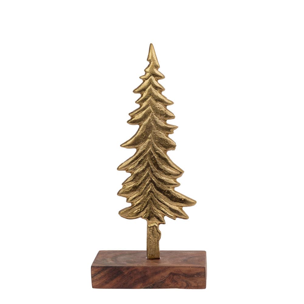 Medium Gilded Gold Spruce Tree