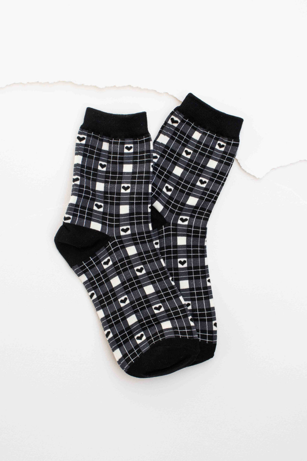 Plaid Heart Socks