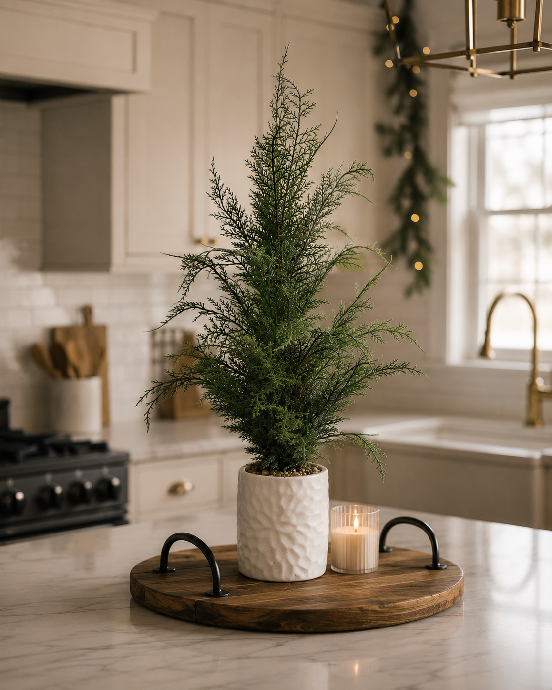 Real Touch Wild Cypress Tree Potted