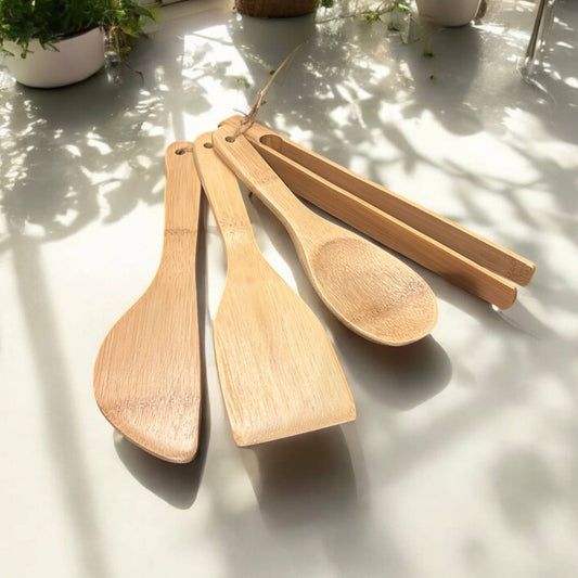 Bamboo Kitchen Utensil Set | 4 Piece