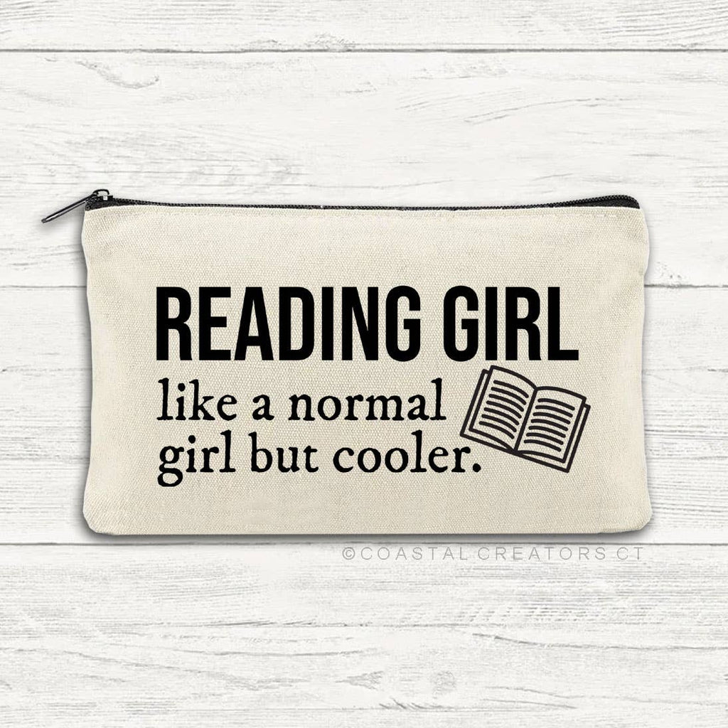 Reading Girl Zipper Bag