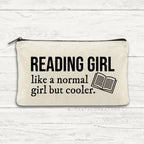 Reading Girl Zipper Bag