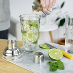 Cocktail Recipe Stainless Steel and Glass Shaker