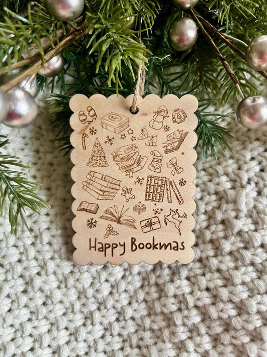 Happy Bookmas Christmas Ornament