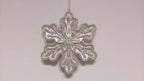 Glitter Platinum Snowflake Ornament