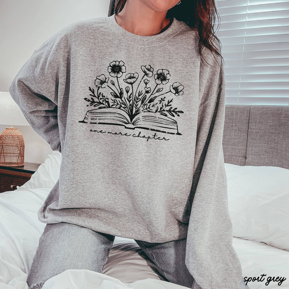 One More Chapter Floral Book Crewneck Sweatshirt