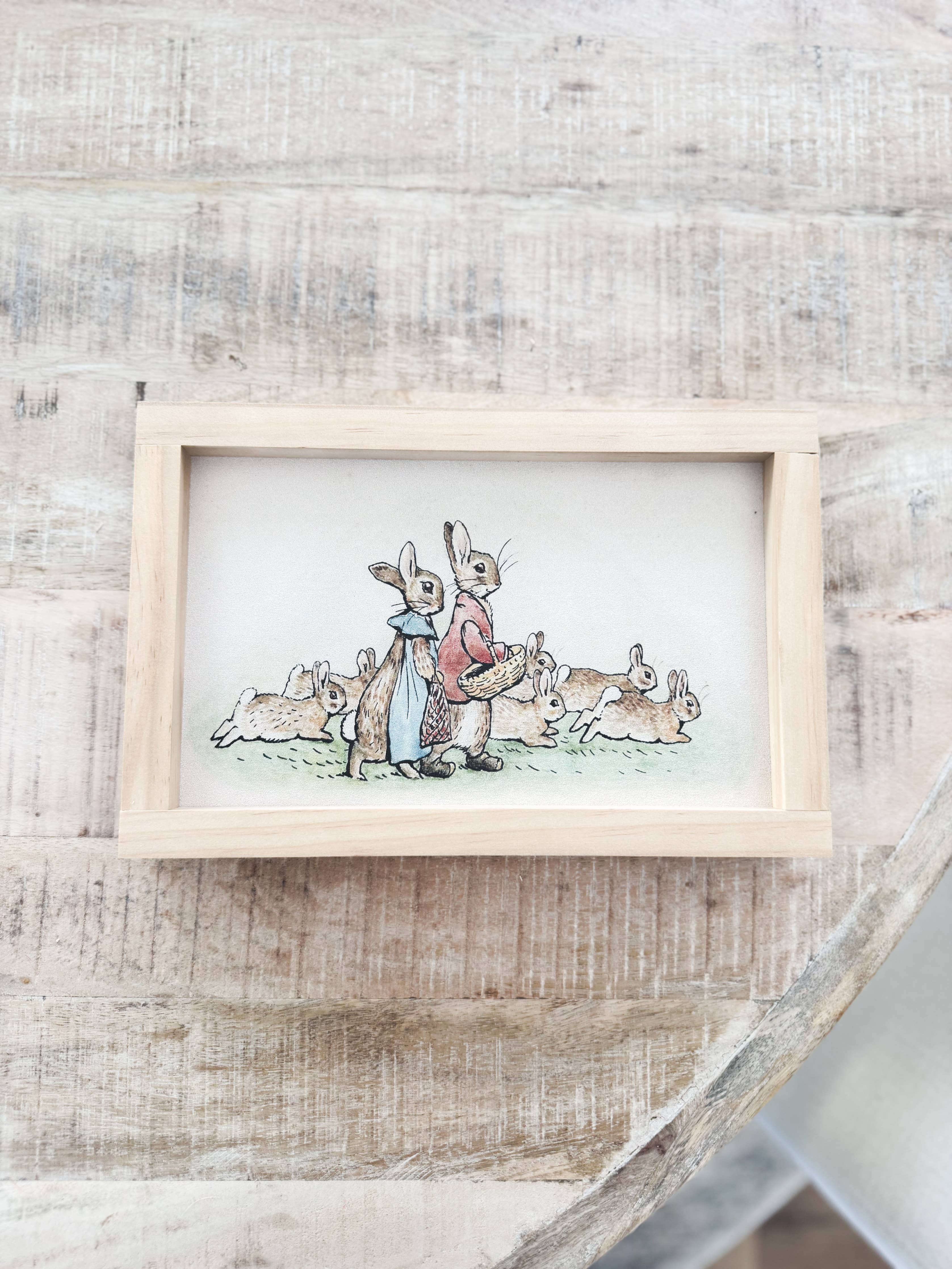 Bunnies Vintage Inspired Sign