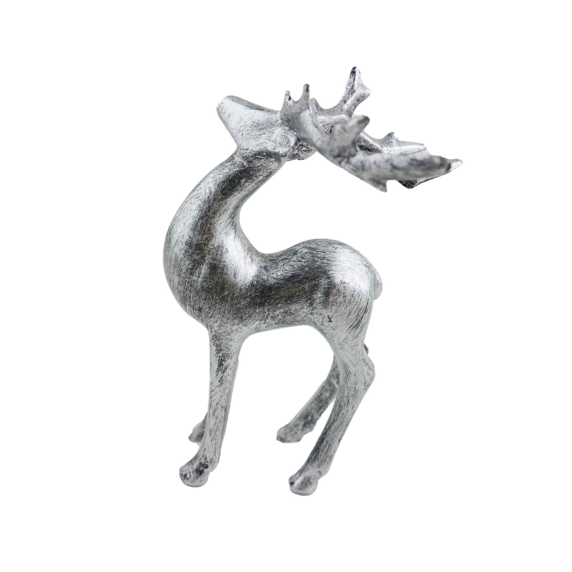 Silver Reindeer Ornament