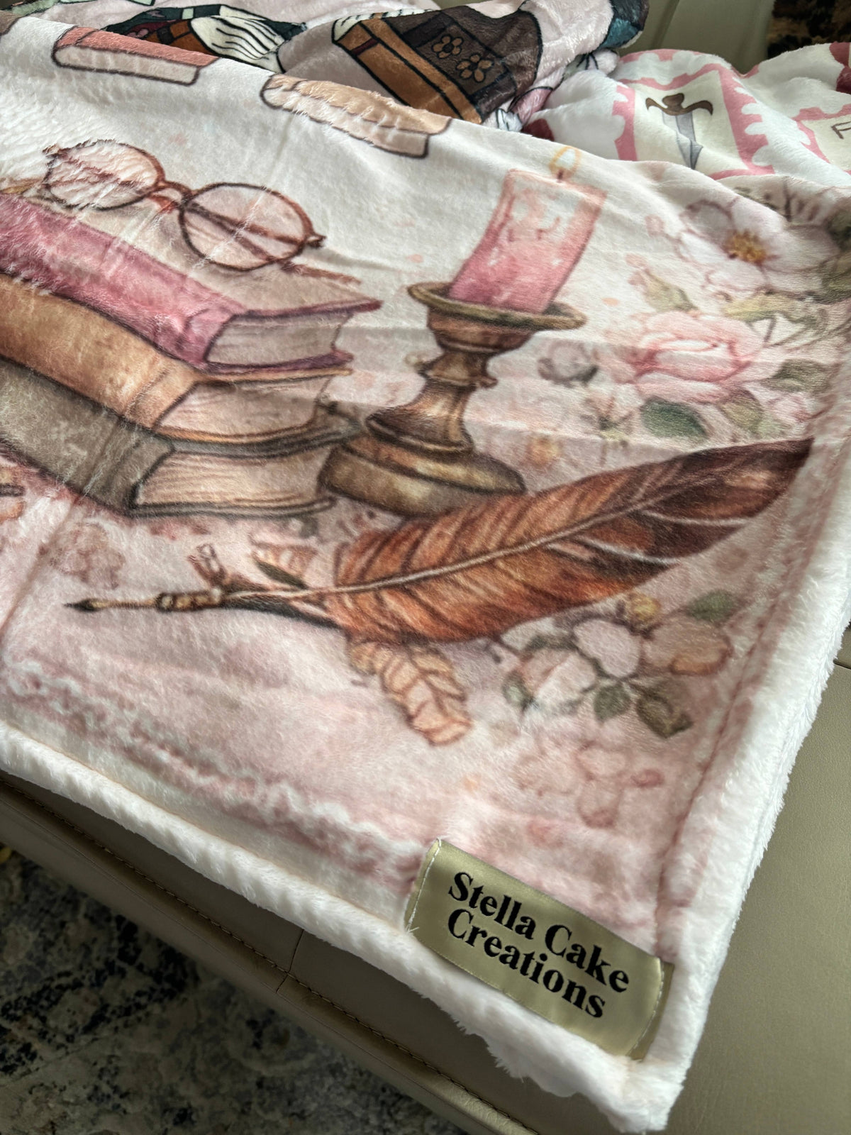 Book Counter Throw Blanket
